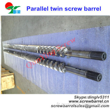 Twin parallèle vis bimétalliques baril pour extrudeuse